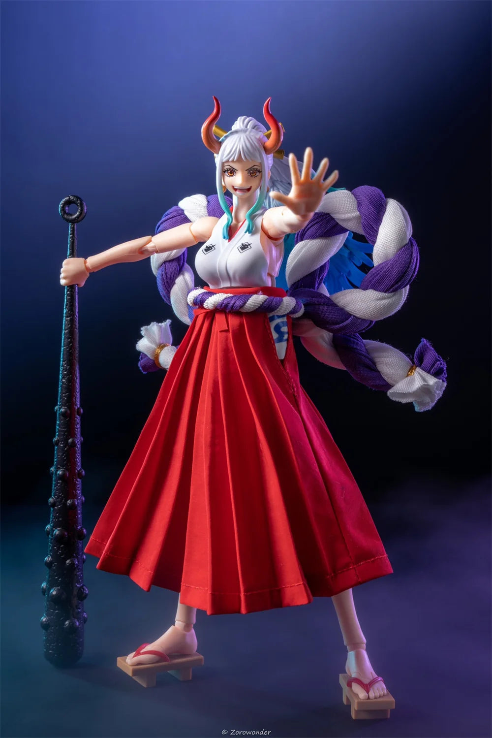 【Hohe Qualität] SHF 1/12 Maßstab Piratenkönig Yamato Roter langer Faltenrock mit Schleifenknoten Modell für 6" Actionfigurenkörper