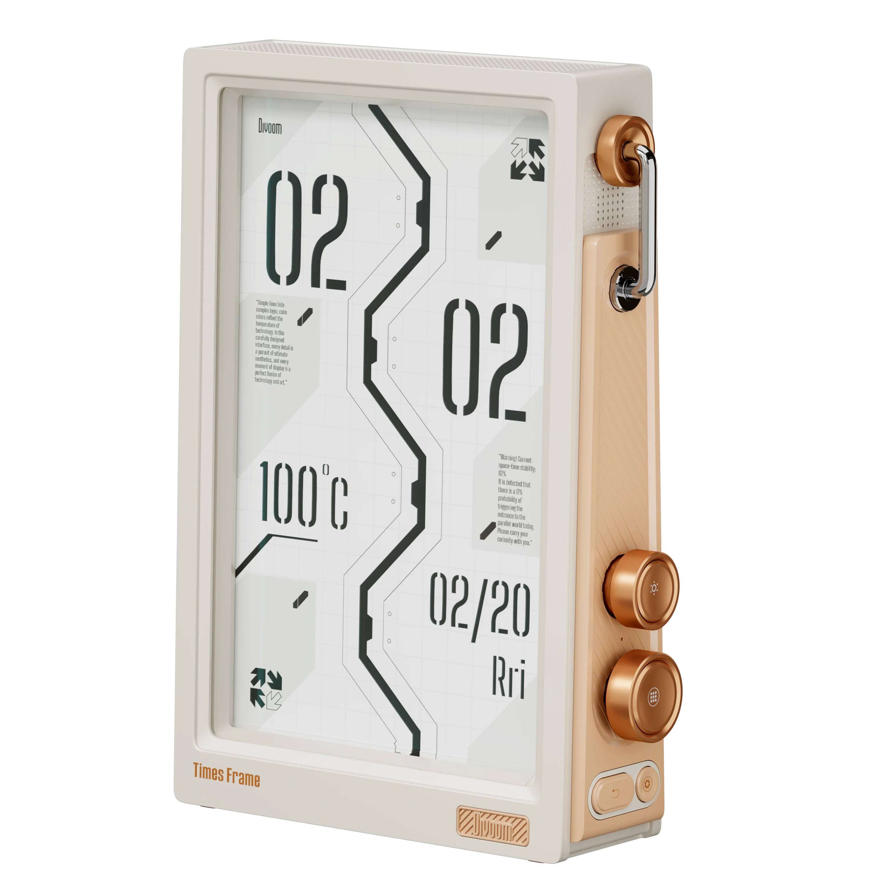 Divoom Times Frame Smart HD-Bildschirm | 10,1 Zoll DIY-Digitaluhr | Krypto-Aktien-Wetterkalender | Tech-Geschenk-Schreibtisch-Setup