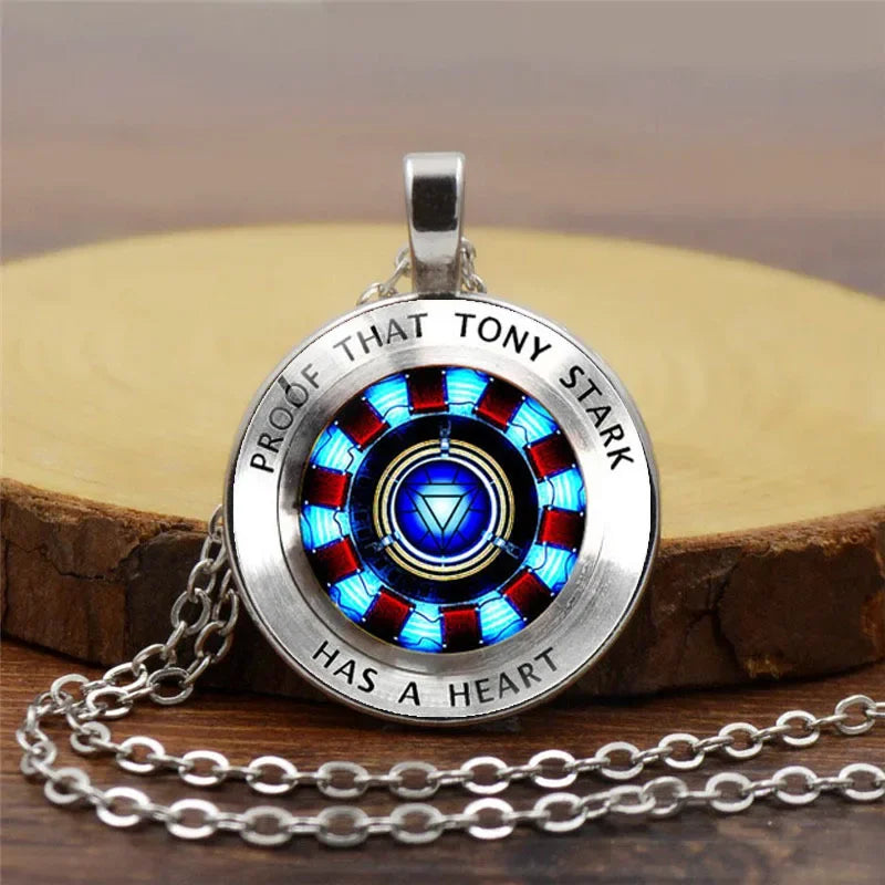 Disney Marvel Ironman Necklace Avengers Figure Cosplay Props Pendant Men Women Accessories Child Gift