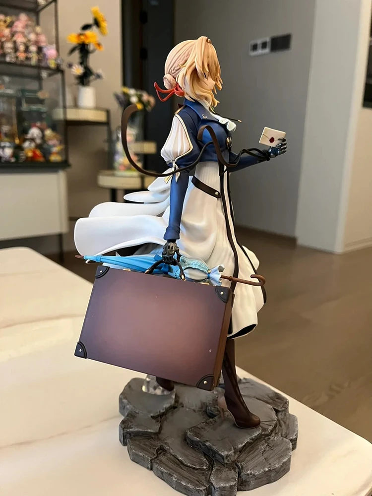 25CM Violet Evergarden Anime Figur Violet Eternal Garden Gk Tide Play Anime Girl Statue Modell Tischdekoration Weihnachtsgeschenk Spielzeug