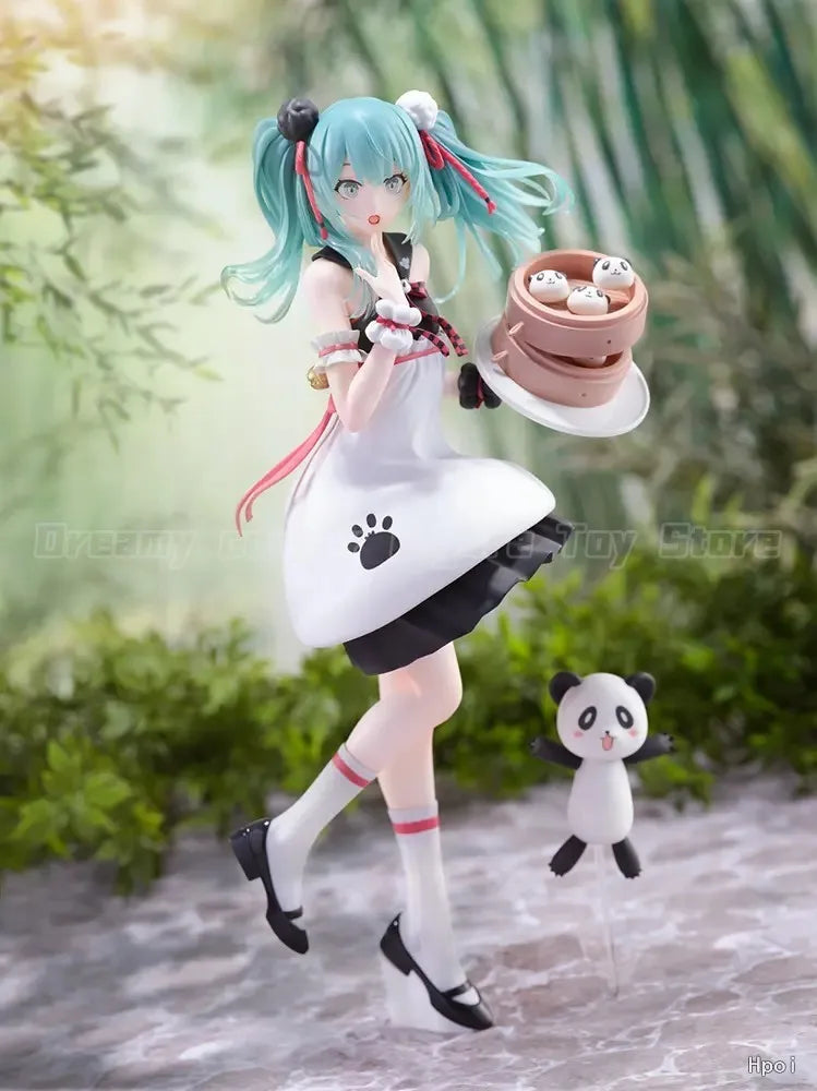 【In Stock】S-FIRE Piapro Characters Piapro Characters Hatsune Miku Panda Steamed Buns Figure Model Toys