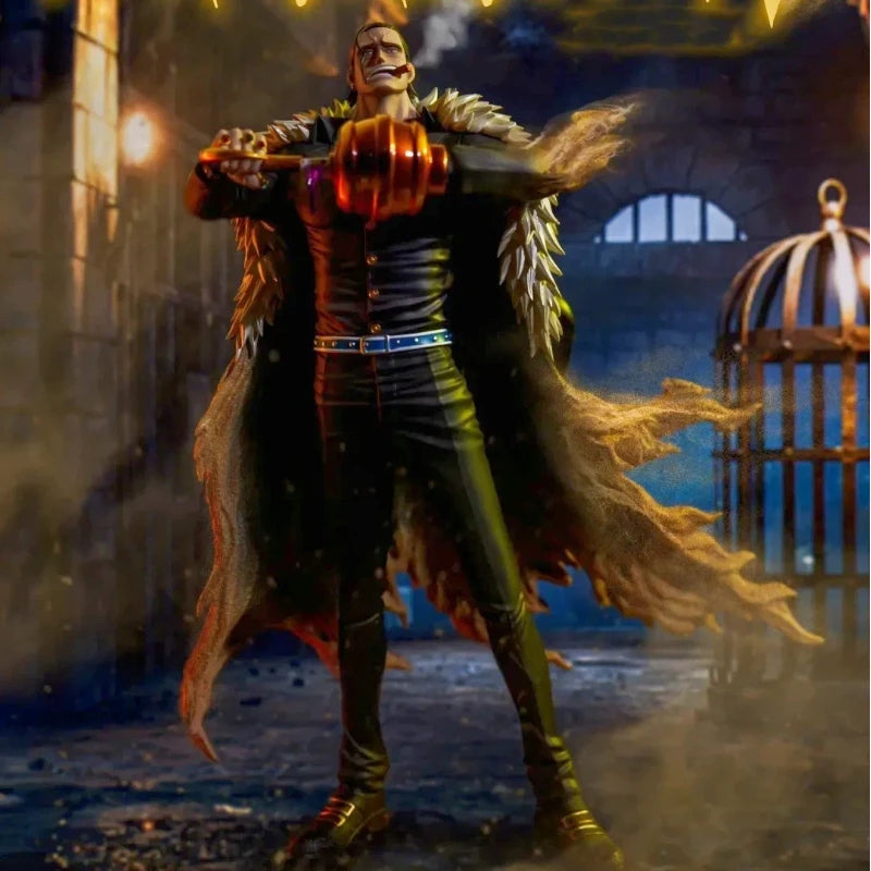 One Piece 30cm SG Two-Tone Sir Crocodile Action Figures PVC Detailed Painted Statue With Base Anime Model Toy Desktop Deco Gift