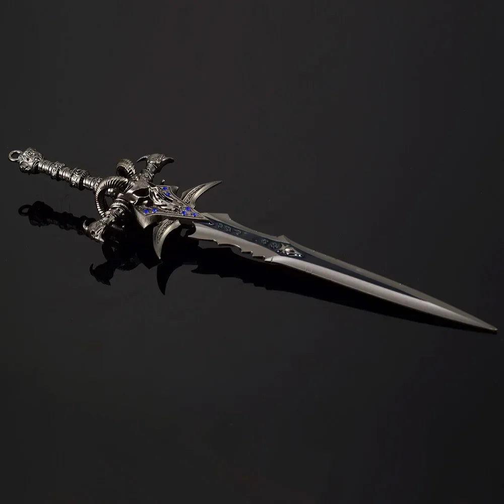 World of Warcraft Figur Arthas Menethil Lichkönig Frostmourne Schwert Set Spielzubehör Metallwaffenmodell Geschenk Spielzeug für Jungen