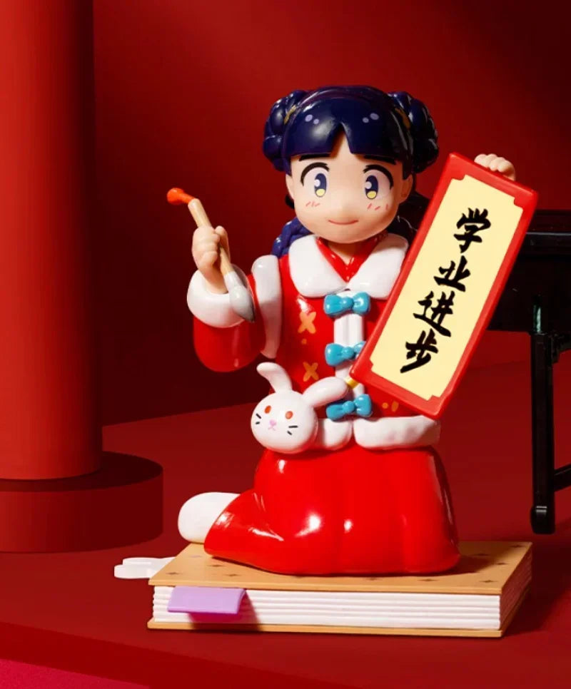 POP MART Drei, Zwei, Eins! Frohes chinesisches Neujahr Serie Blindbox Spielzeug Mode Anime Actionfigur Überraschung Mystery Box Puppen