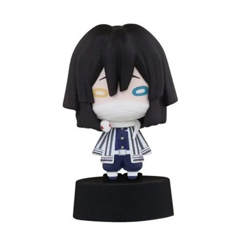 Demon Slayer Kimetsu No Yaiba Infinity Castle Gashapon Q Version Mini Drummer Figurine Iguro Obanai Action Figure Model Toys