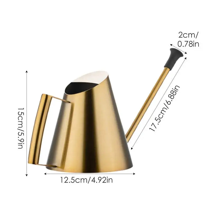 Metal Watering Can 900ML Stainless Steel Plant Watering Can Plant Waterer Golden Plant Mister Watering Can Plant Watering For