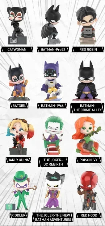 POP MART DC Gotham City Series Blind Box Guess Bag Mystery Box Toys Doll Cute Anime Figure Ornaments Gift