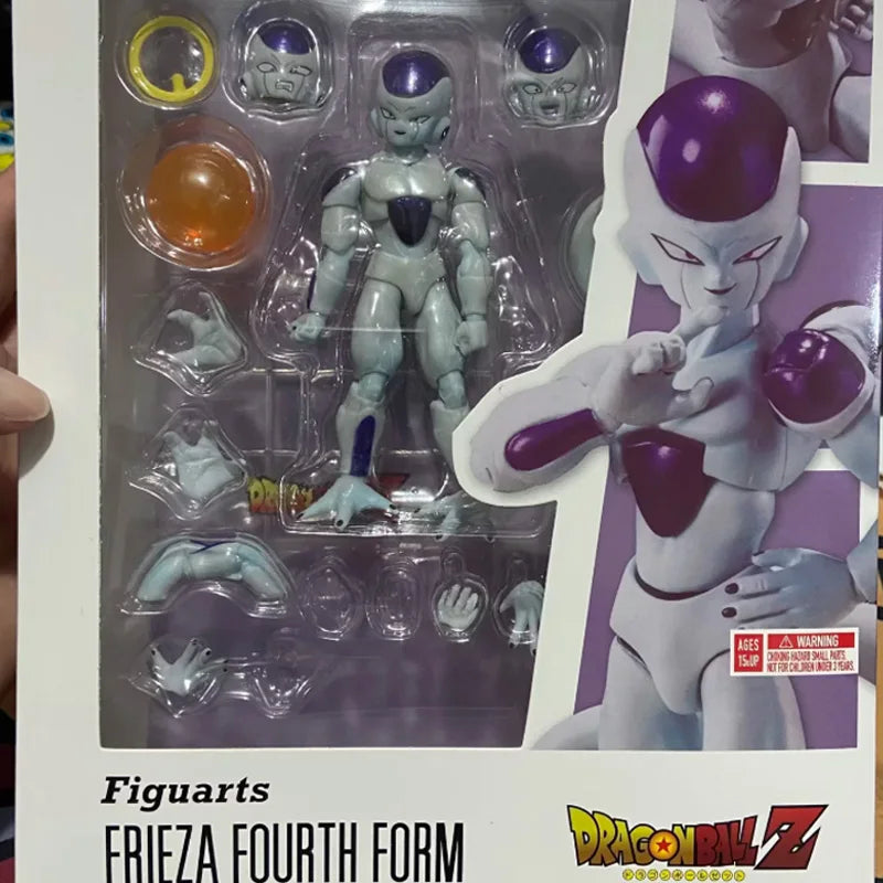 New Anime Dragon Ball Super Saiyan FullPower Goku Frieza Articulated Action Figures With Swappable Heads Model Gifts Collectible