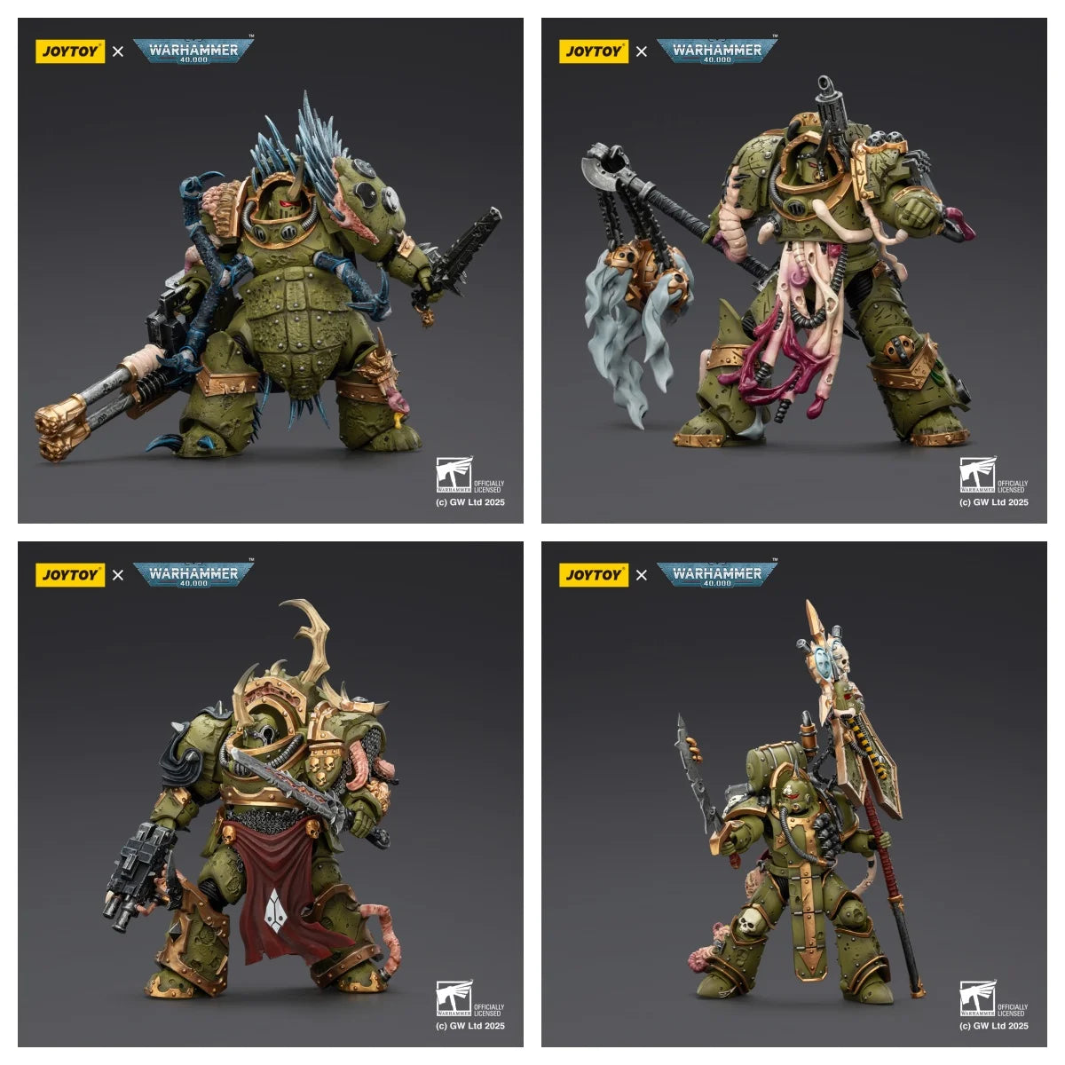 HIPLAY JOYTOY Warhammer 40K Horus Heresy Death Guard Plague Marine Icon bearer Blightlord Terminator 1/18 Scale Action Figure