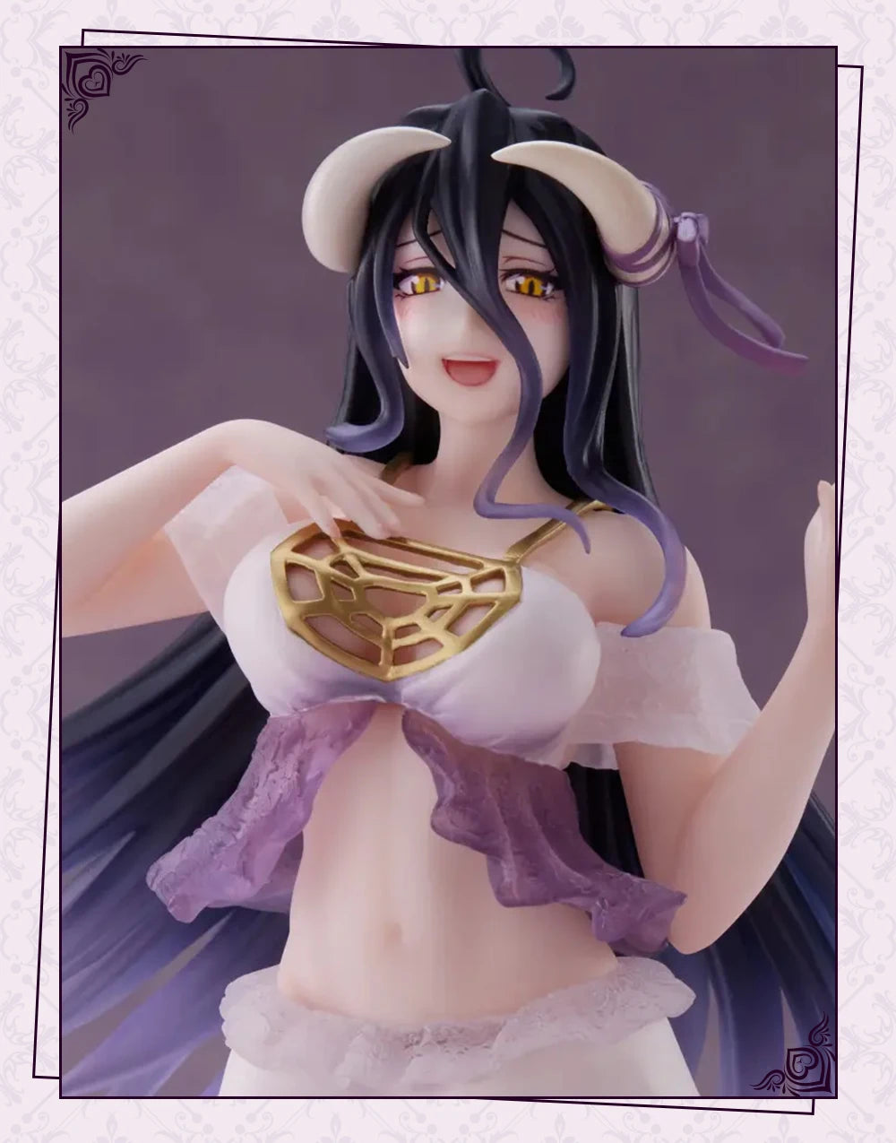 В наличност TAITO Coreful Overload Albedo Nightwear Ver Desktop Cute Doll Anime Figures Kawaii Models Toys PVC Collector