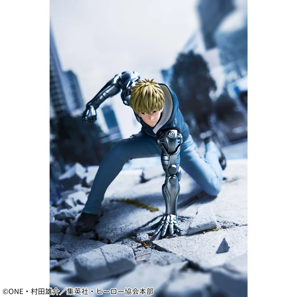 In Stock Bandai Original Genuine Banpresto Anime One Punch Man Genos Demon Cyborg 11cm Collection Model Toy Figure Birthday Gift