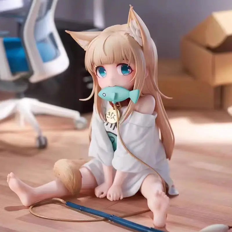 Replaceable Face Soybean Poer  Girl  Mobile Phone Stand Tea Par  Host Car Decoration Anime Figure Collectible