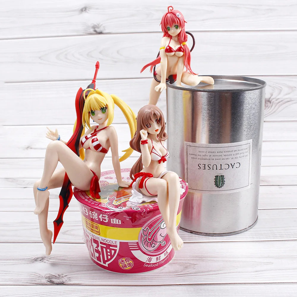 3 Style Sexy Bikini Girl Yuuki Asuna Action Figure Anime Collection Peripherals Doll Cute Model Toys Car Ornaments
