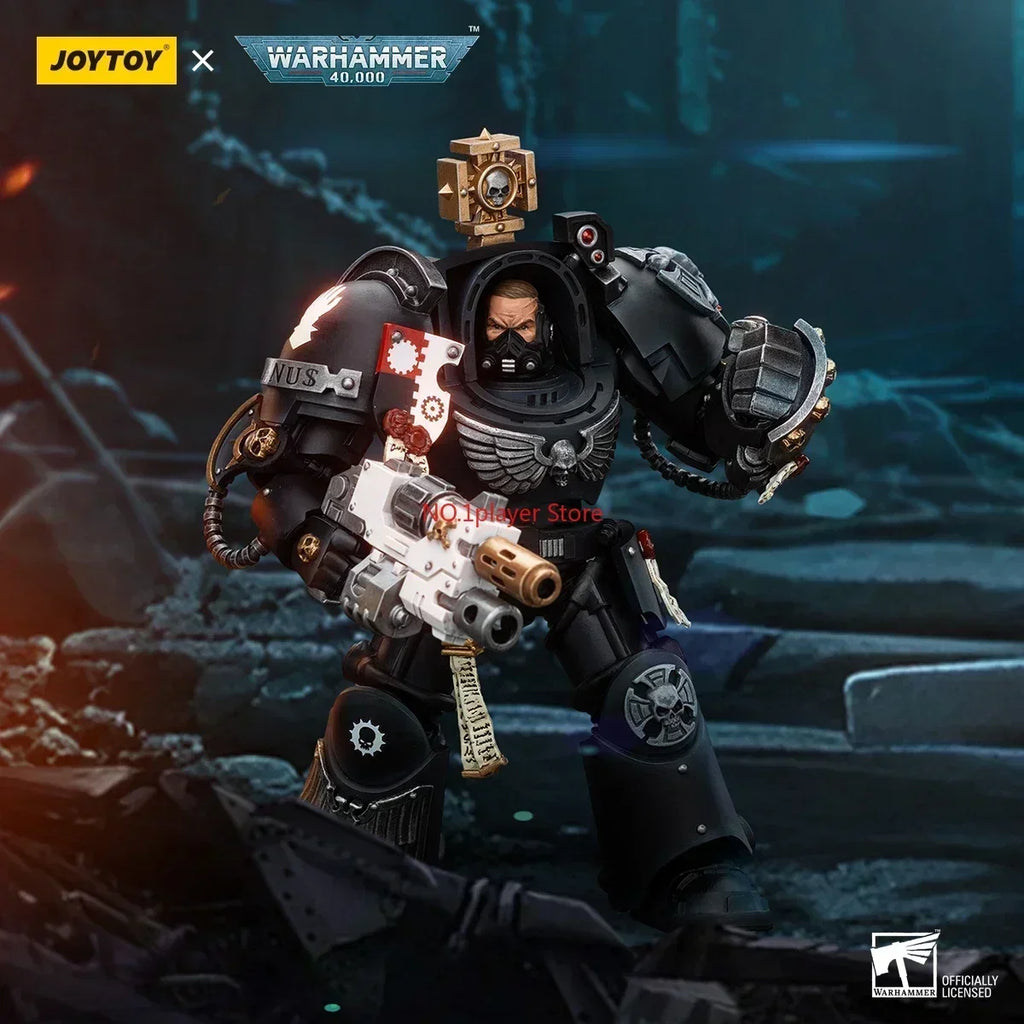 JOYTOY  40k 1/18 Action Figures 14.3cm Iron Hands Captain in Terminator Armour Garage Kit Toys in Stock