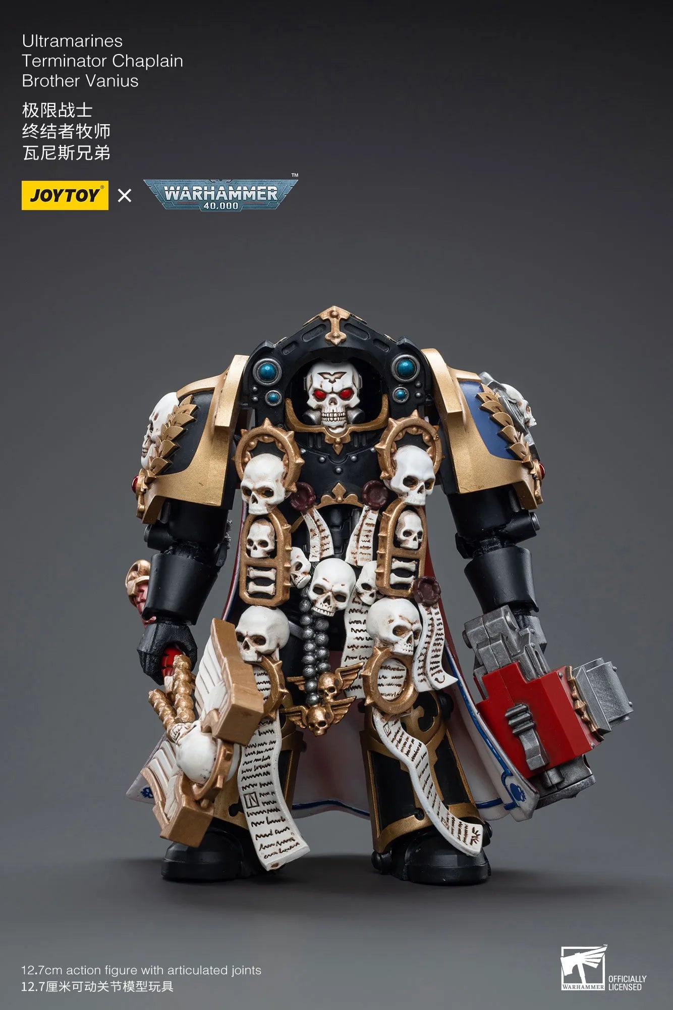 Joytoy Warhammer 1/18 Actionfigur Terminator Chaplain Bruder Vanius Modell Spielzeug Jungen Geschenk 3,75 Zoll