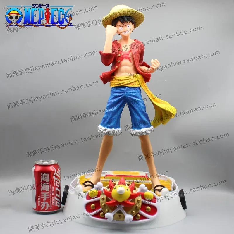 50cm Anime Luffy One Piece Action Figure Monkey D. Luffy PVC Model Statue Collection Sunlight Mile Gift