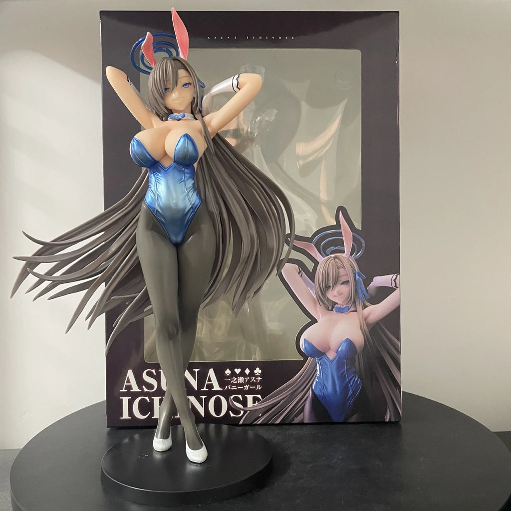 29cm Blue Archive Ichinose Asuna Standing Game Bunny Girl Figures Models Statue Model Boys Collectible Ornament Doll Toys Gifts