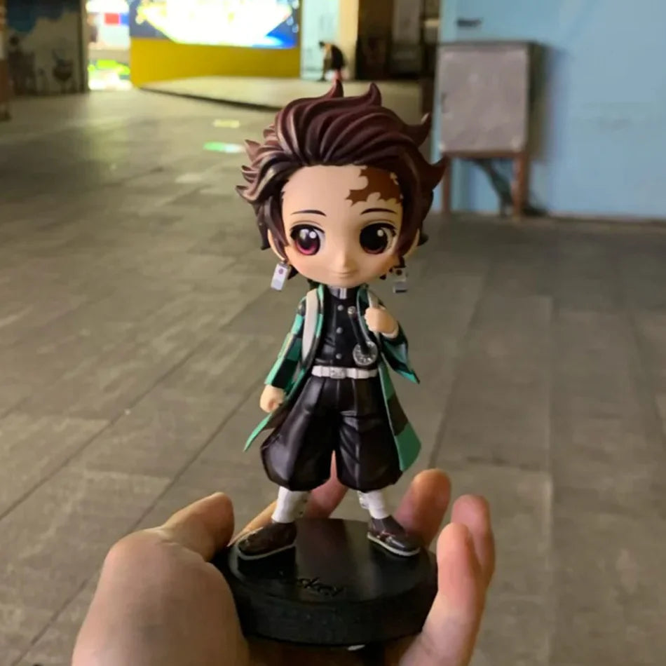 Anime Figure Demon Slayer Figures Kimetsu No Yaiba Doll Tanjiro Nezuko Zenitsu Figurine Inosuke Warrior Action Figure Model Gift