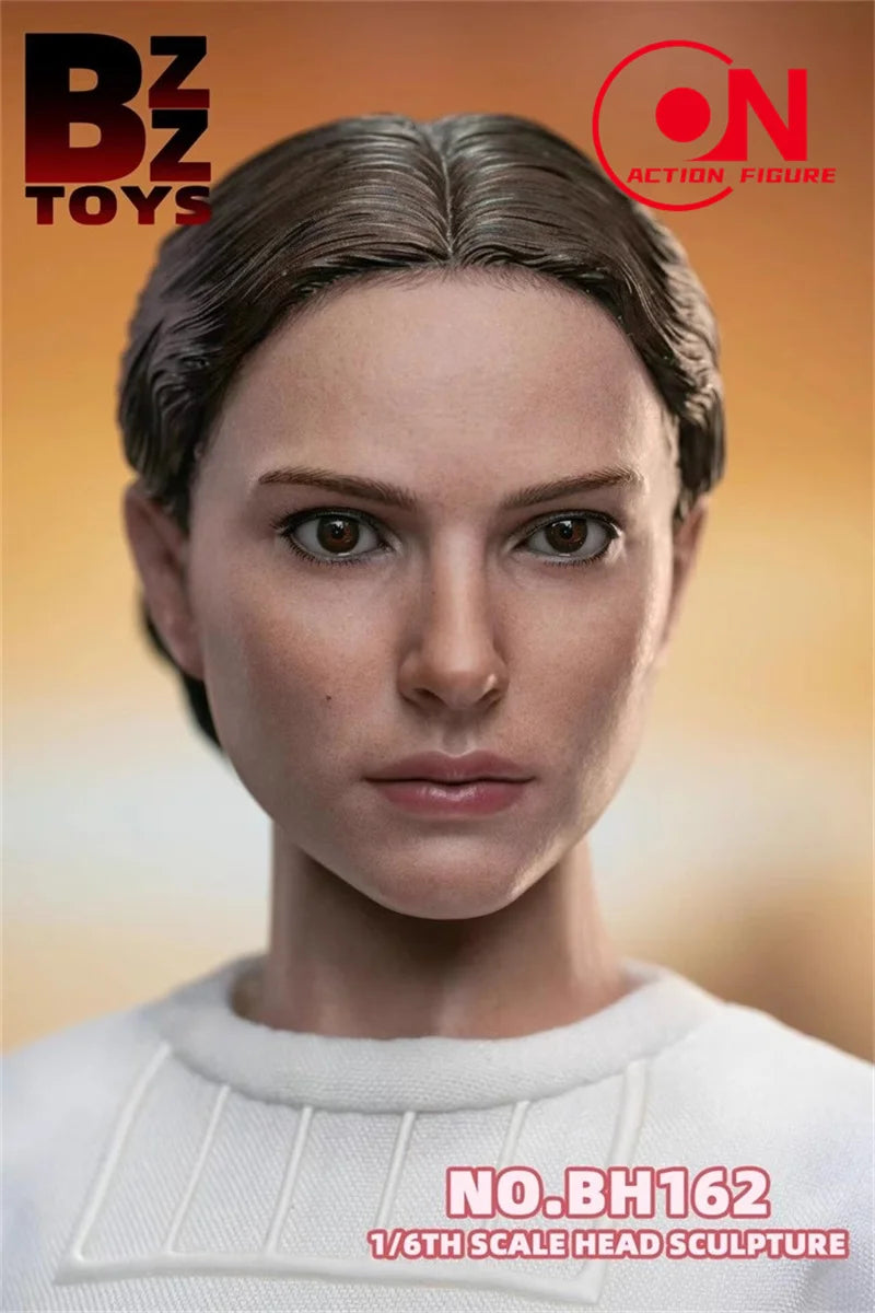 BZZ TOYS BH162 1/6 Natalie Portman Head Sculpt PVC Head Carving Model Fit 12'' Female Soldier Action Figure Body Dolls