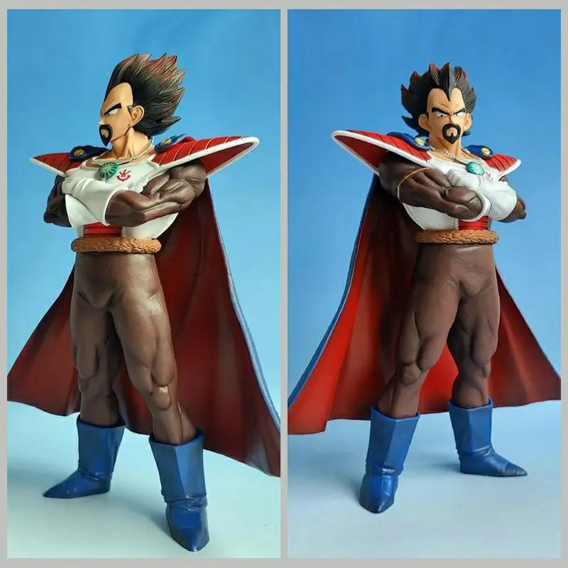 Dragon Ball King Vegeta Anime Figur Vegeta mit Umhang Action Figur 29,5 cm PVC Statue Sammlung Modell Schreibtisch Dekor Spielzeug Geschenke