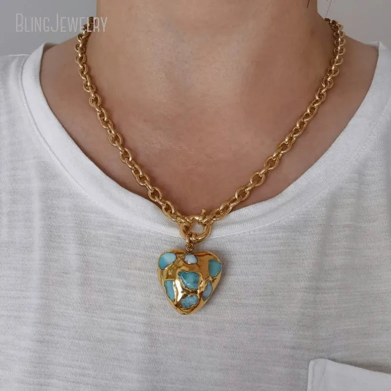 10pcs Gold Color Lariat Love Spike Heart Y Necklace Layering Dainty Paperclip Chain Jewelry