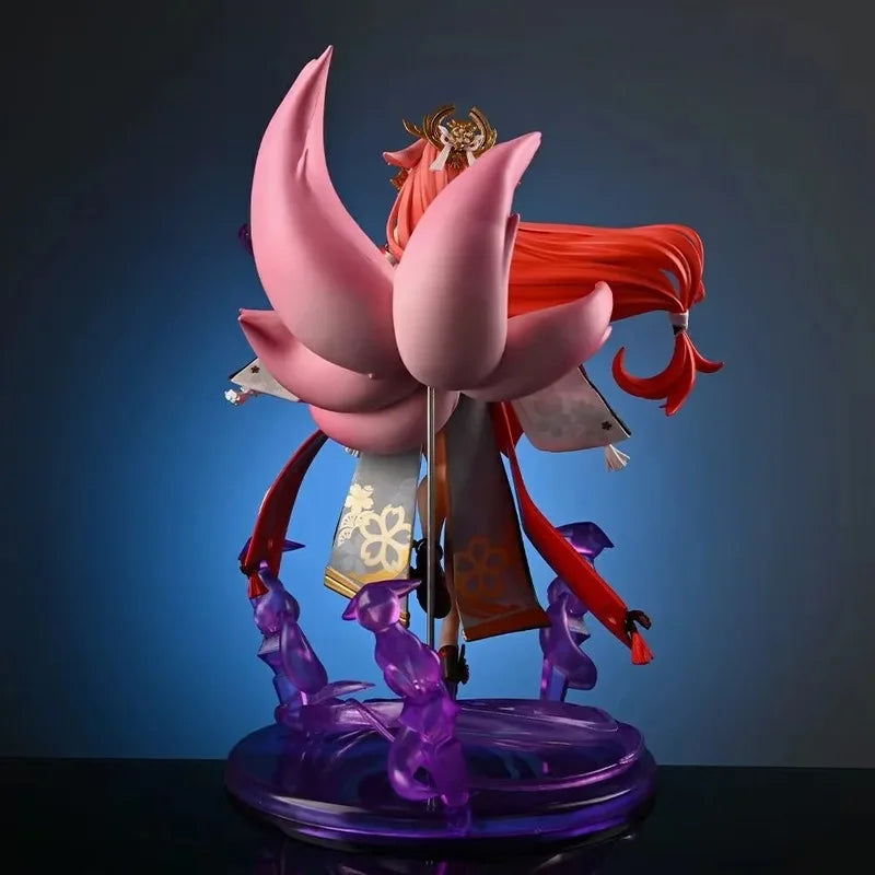 24CM Genshin Impact Yae Miko Figure Standing Game Merchandise Statue Collectible Model Desktop Ornament Decor Game Fan Toys Gift