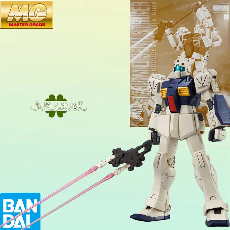 Bandai Original MG GM II Half Striker Type RMS-179 1/100 Anime Action Figure Assembly Model Toys Gifts For Children GUNDAM