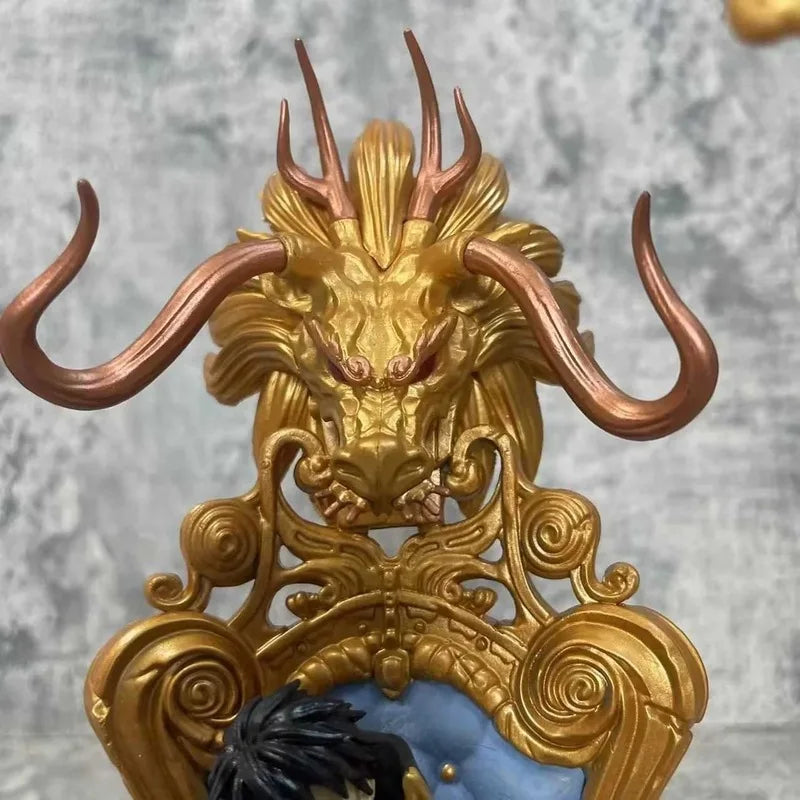 34 cm große One Piece Monkey D.Luffy Anime-Figur, Modellspielzeug, PVC, Vier Kaiserthron, GK-Statue, Puppe, Sammlerstück, Geschenk