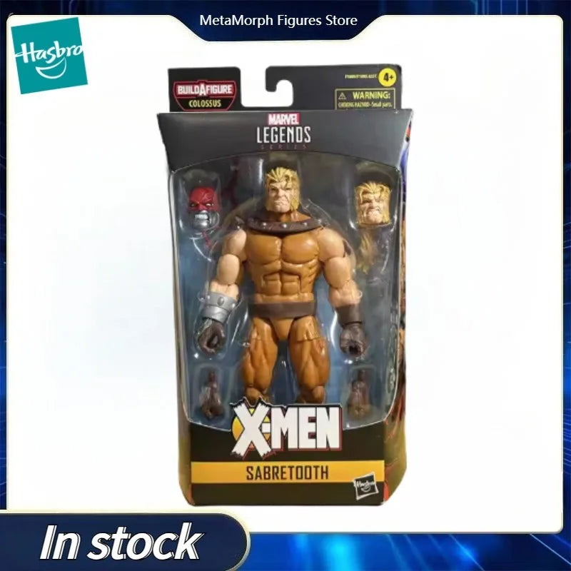 Original Hasbro Marvel Legends Series X-MEN SABRETOOTH Anime Figure Toys Collection Ornaments