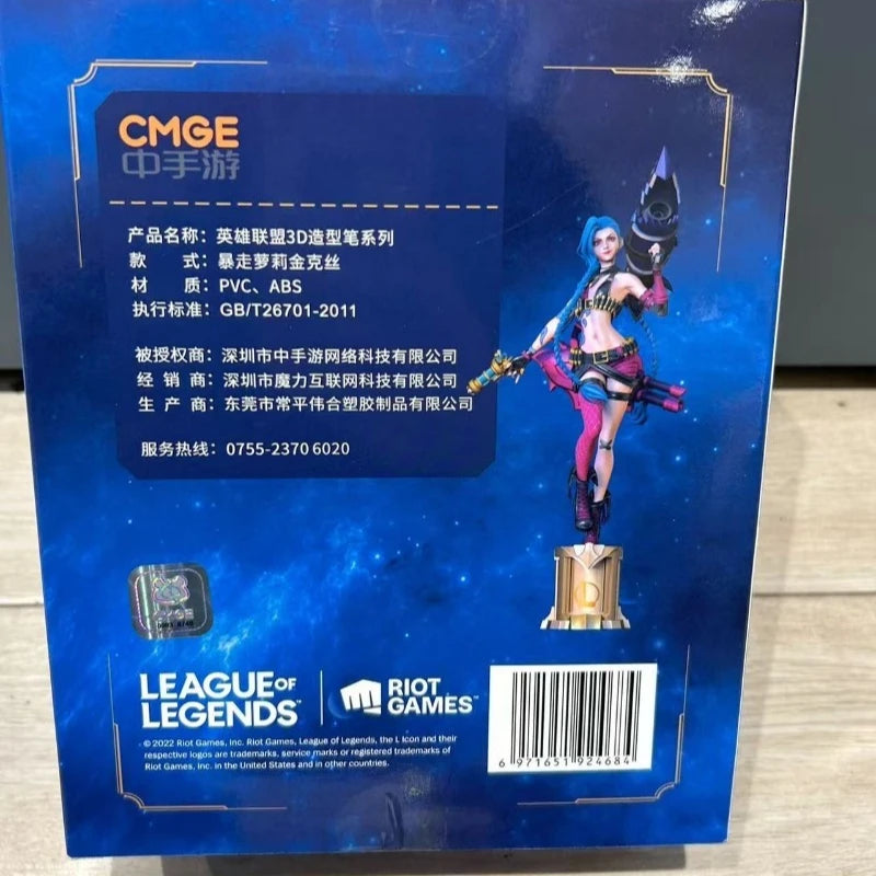 Jinx-Statue League of Legends 22CM PVC-Figur LOL Desktop-Dekoration Spiel Sammlergeschenk für Gamer Geburtstag Cosplay-Modell