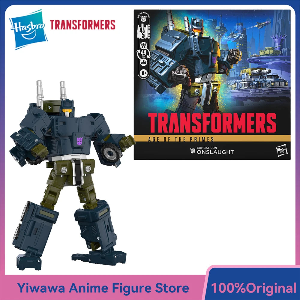 Original Hasbro Transformers Age of the Primes Onslaught 17cm Commander Class Bruticus Member Action Robot Model Figure Toys
