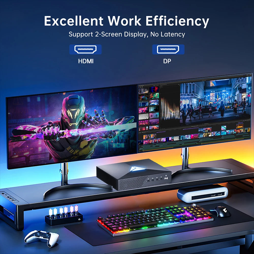 MSECORE MV200 Intel Core i9-9900KF GTX1050Ti Dediziertes Kartenspiel Mini-PC Windows 11 Büro-Desktop-Computer NVME DDR4 4K wifi6
