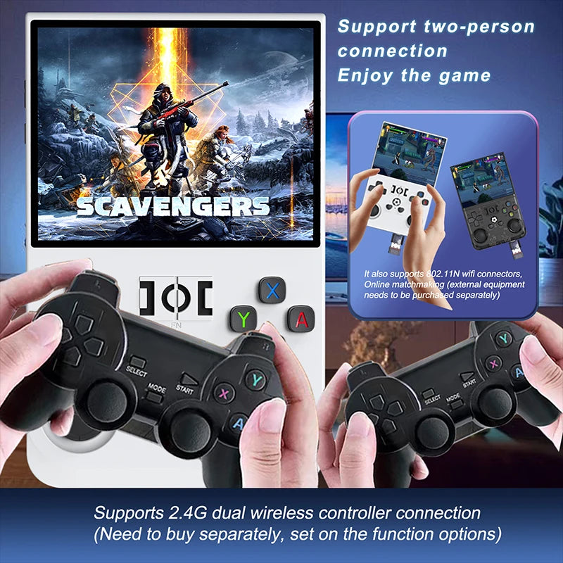 R36Pro Handheld Video Game Console Retro  Linux System 3.5 Inch IPS Screen Open Source  Portable Pocket Video Player 128GB Games
