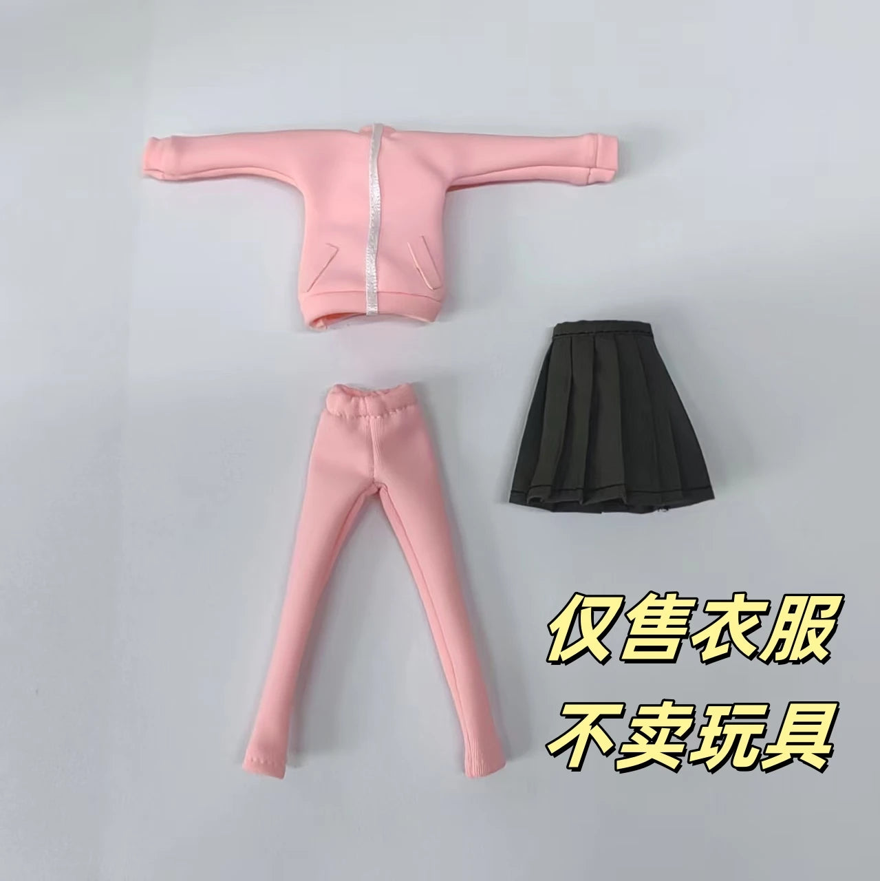 New Stock 1/12 Scale Female Soldier Boki Lonely Rock Clothes Pink Skirt Pants Set For 6in Figma Action Figure Toy