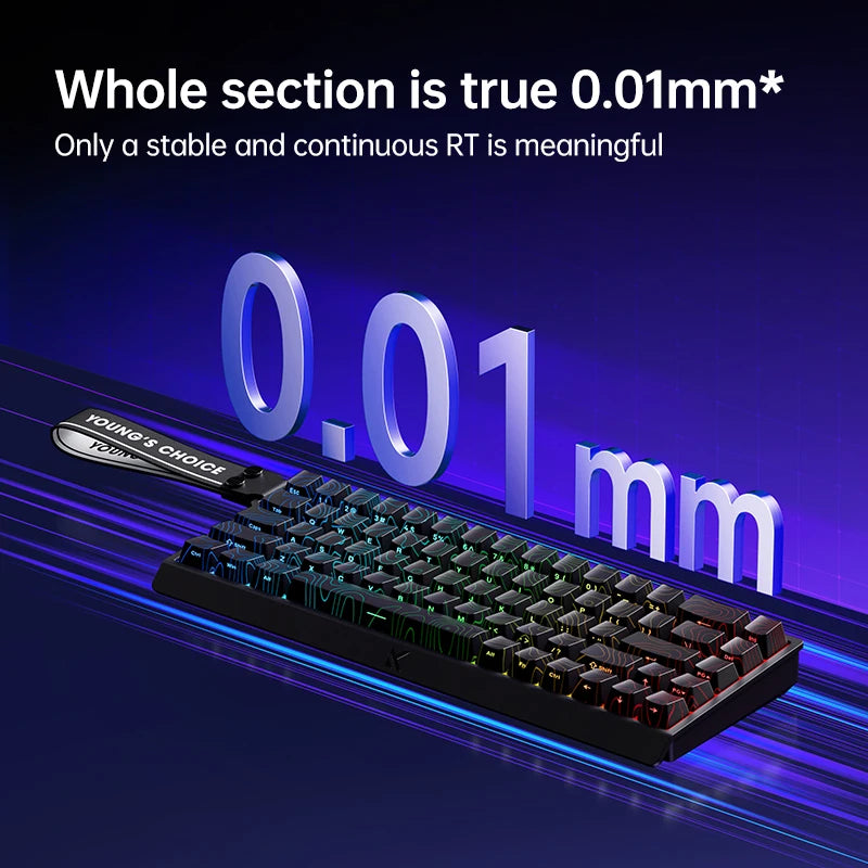 MCHOSE Ace68 Kabelgebundene mechanische Gaming-Tastatur – 68 Tasten, ultrakompaktes Layout, RGB-Hintergrundbeleuchtung, extrem niedrige Latenz, Typ-C, kabelgebunden