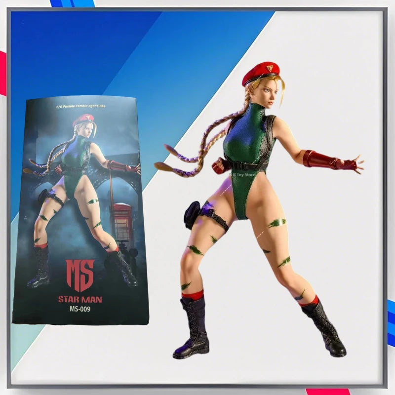 STAR MAN MS-009 1/6 Collectible Muscle Girl Agent Cammy Soldier High Collar Bodysuit Design Movable 12"  Action Figure Toys