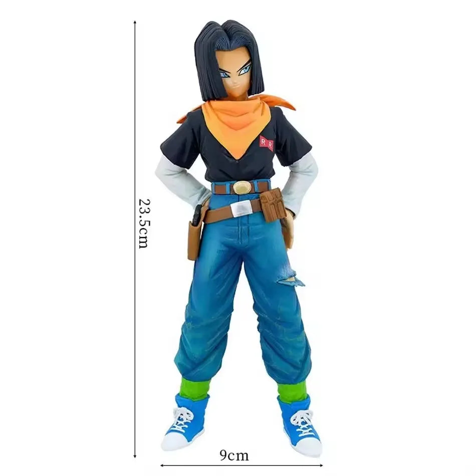 24CM Аниме Dragon Ball Z Android 17 18 Фигура Android 18 PVC екшън фигурки Колекция Модел играчки за деца Коледен подарък