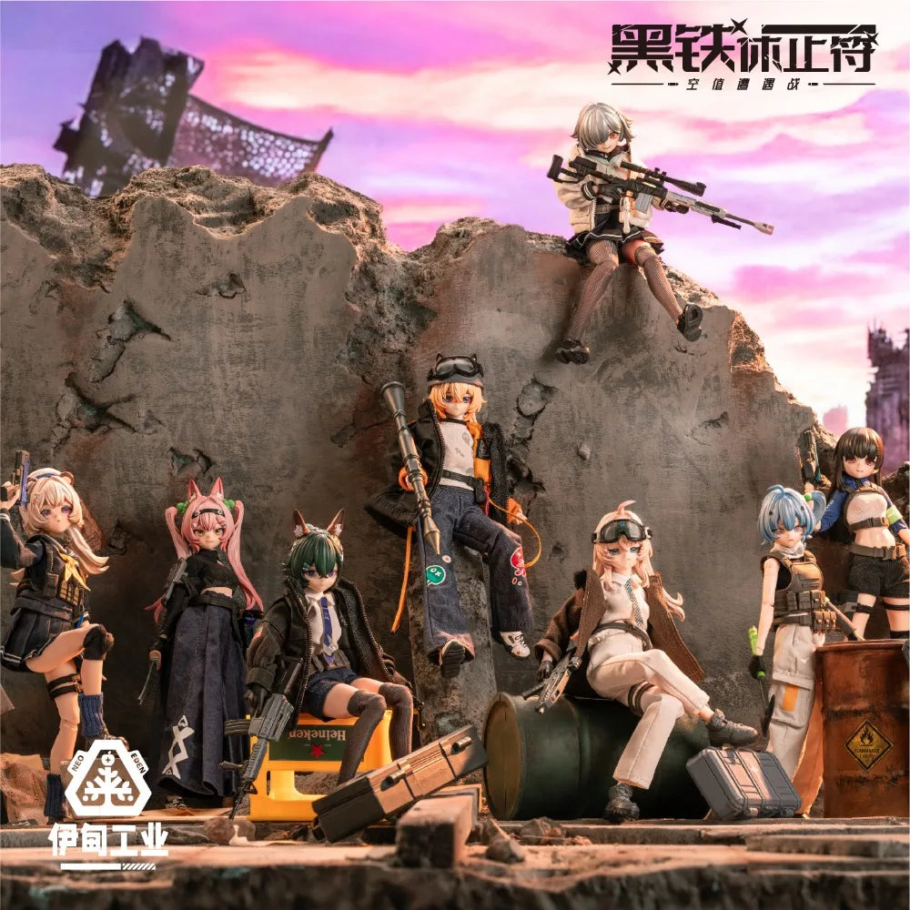 Neo Eden Toys Black Iron Rest Series 1/12 Bjd Blind Box Mecha Musume Doll Kawaii Action Anime Figure Mystery Box Toys Gift