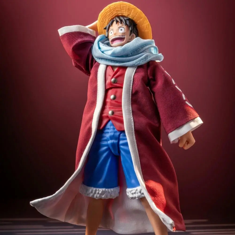 One piece SHF Anime NEW Handmade Luffy Zoro Alabasta Coat hat cloak scarf clothes Built In Iron Wire Is Suitable for 1/12 Toys
