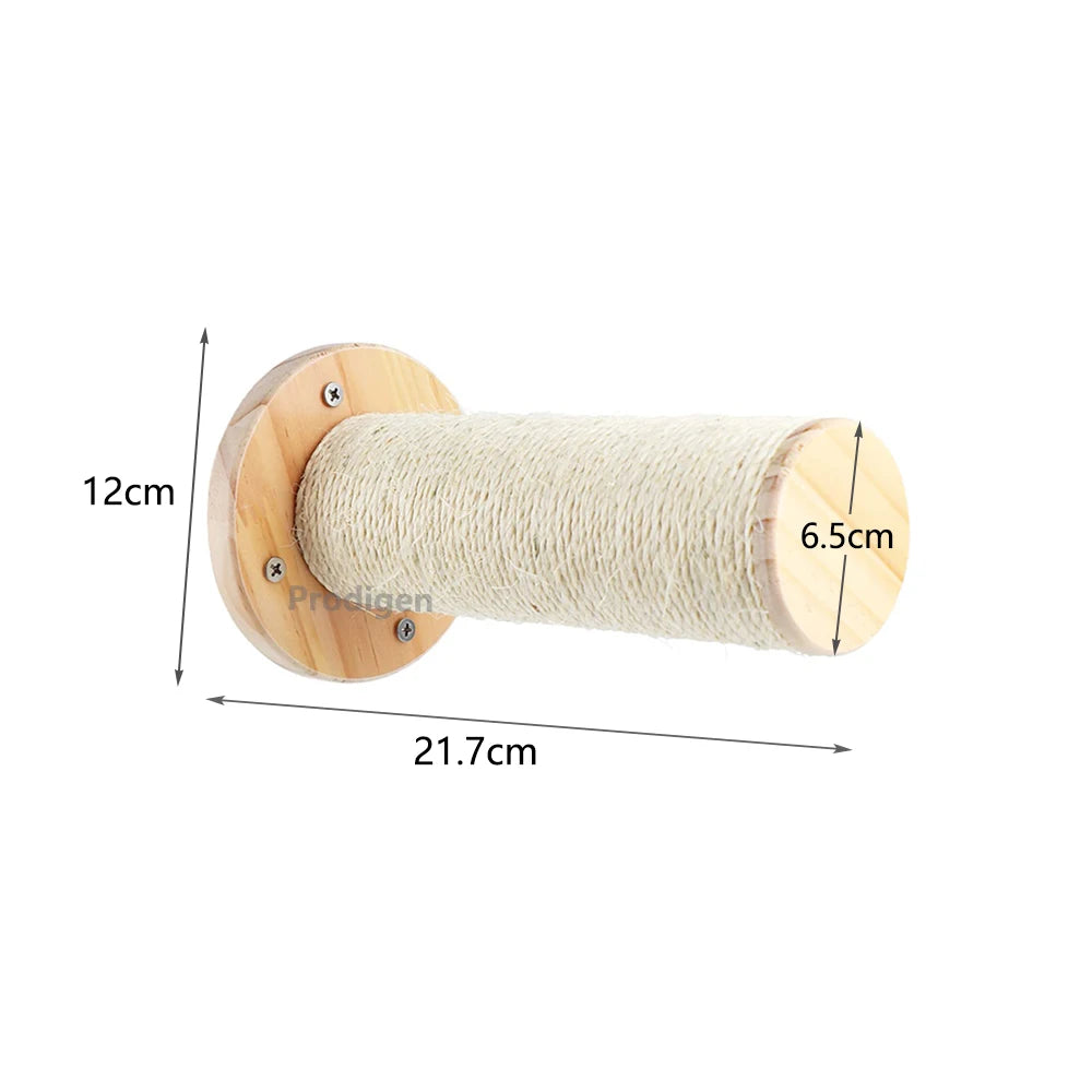 Cat Wall Mounted Furniture Wooden Hammock Climbing Shelf Set Perch Sisal Ladder Scratching Post Beds Perches Stable For Kitty