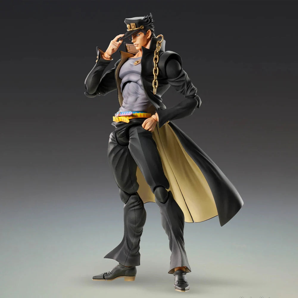 Anime JOJO Figur 25 cm Unbesiegbarer Kujo Jotaro Figur Sammlerstück Modell PVC Actionfigur Spielzeug Schreibtischdekoration Geschenk Spielzeug