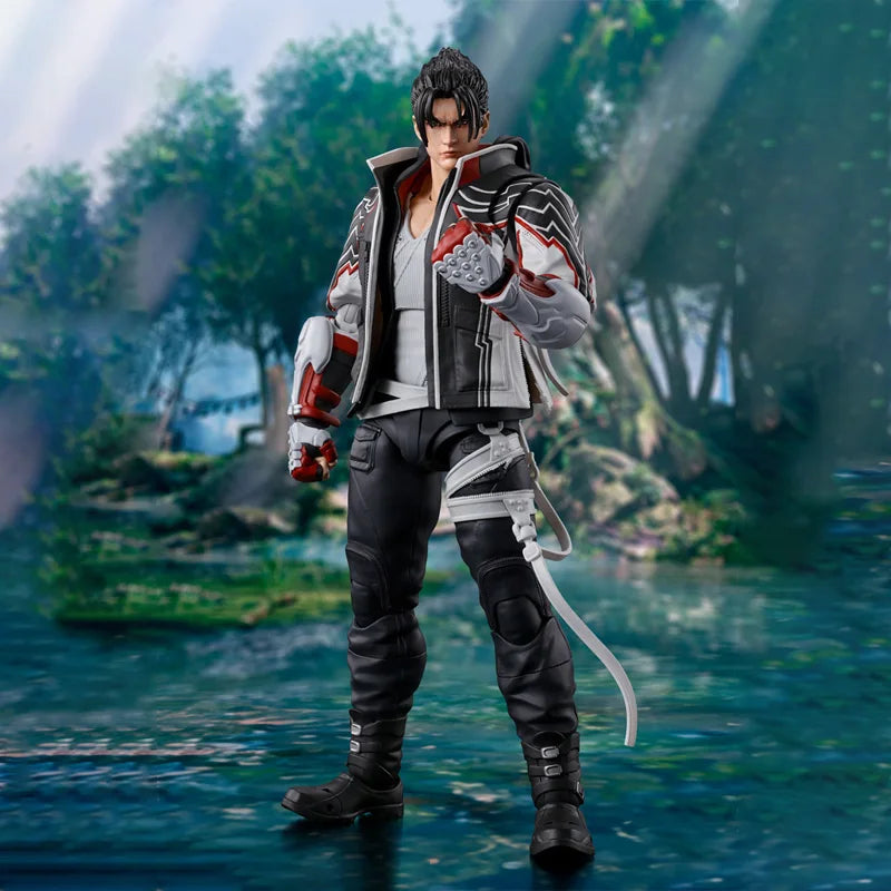 Bandai Original Genuine Figure Tekken 8 Model Kit Anime Figures SHF Jin Kazama Collection Model Action Figure Boys Toys Gifts