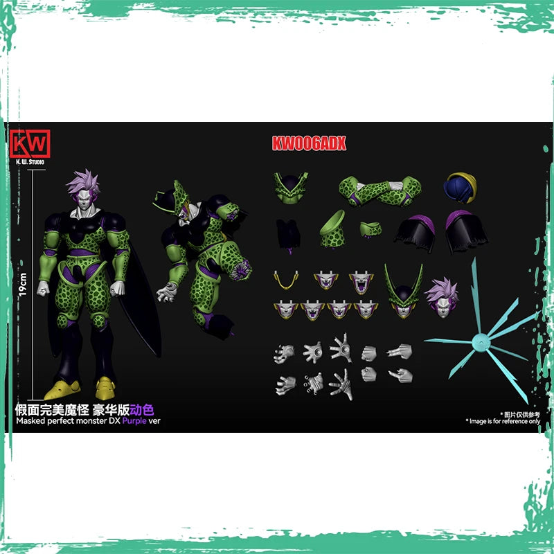 K.W. KW Studio Cell Figure Dragon Ball Cell Masked Perfext Monster KW006ADX KW006BDX Perfect Cell Anime Action Figures Gifts Toy