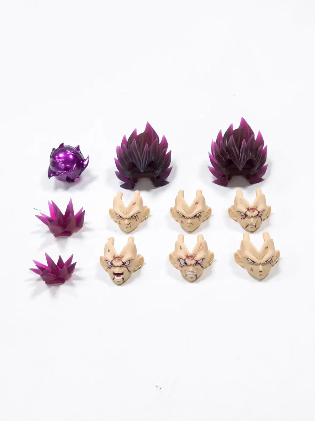 NEW Air&OQ Studio Dragon Ball Shf Super Saiyan Figure SSJ Majin Vegeta Head Accessories Vegeta Action Figures Heads Accessories