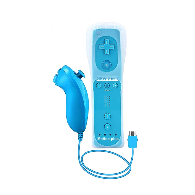 1 pair Wii Nunchuck Controller Set Motion Plus Remote Controller Wii Remote Controller Gamepad for Nintendo Wii Games Control