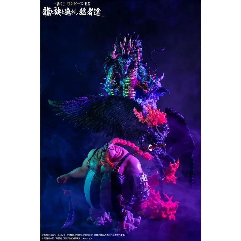 Original BANDAI Ichiban KUJI ONE PIECE EX Krieger, die mit Drachen stehen Königin König Kaido Anime Figuren Modell Sammlung