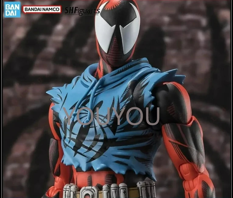 100% Original BANDAI S.H.Figuarts Spider-Man Across The Spider-Verse Ben Reilly Scarlet Spider Action Figure