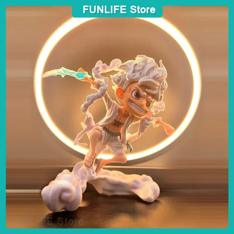 Very cute and exquisite Q-version Nika five level Luffy figurine toy statue model ornament gift scene model chassis ornament