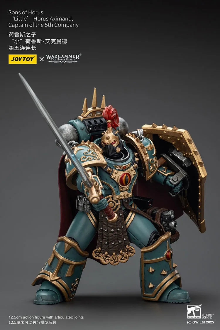 JOYTOY Warhammer "The Horus Heresy" Sons of Horus 'Little’Horus Aximand,Captain of the 5th Company Action Figures Doll Collect
