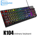Mechanische Tastatur mit 61 Tasten, kabelgebundene Gaming-Tastatur für Laptop, Desktop, Ergonomie, RGB-Hintergrundbeleuchtung, Cyan-Achsen-Tastenkappen, PC-Zubehör